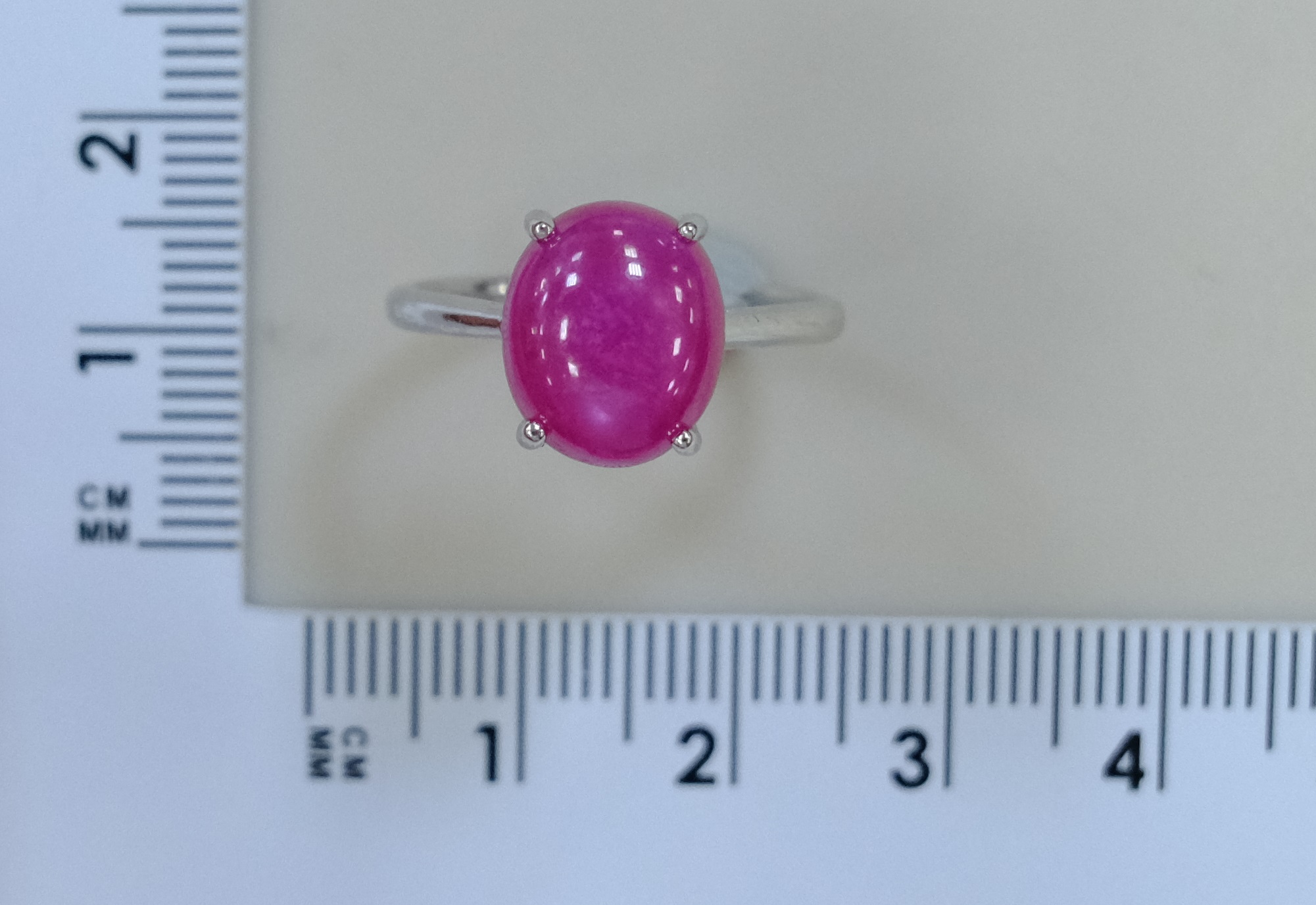 Серебряное кольцо с рубином